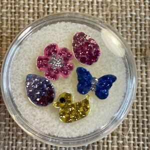 Origami Owl Colorful Easter Sparkly Charms Set